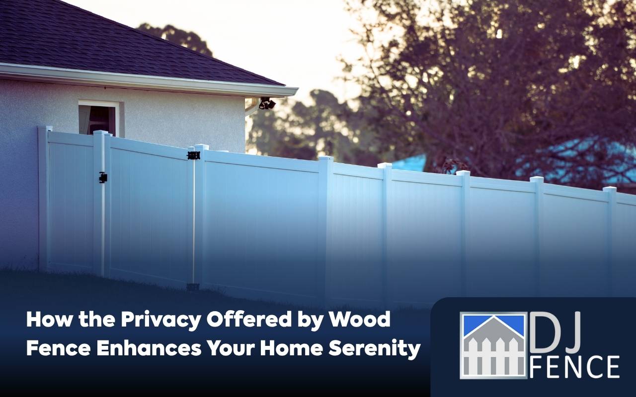 Backyard serenity with privacy offered by wood fence