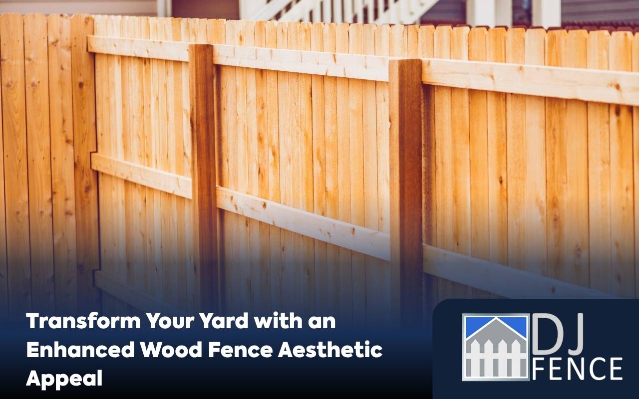 Wood fence aesthetic appeal enhancing a modern backyard