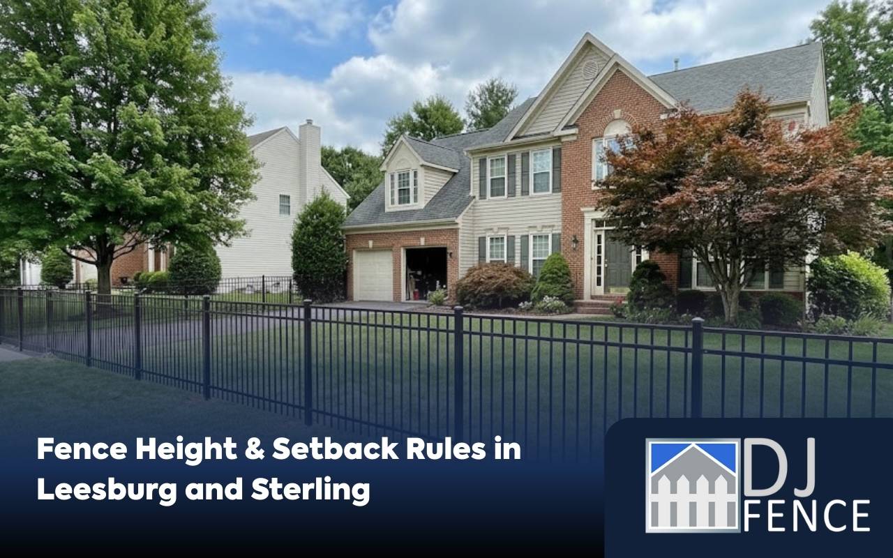 Front yard fence showing compliant Fence Height Rules in Leesburg Sterling near a residential street