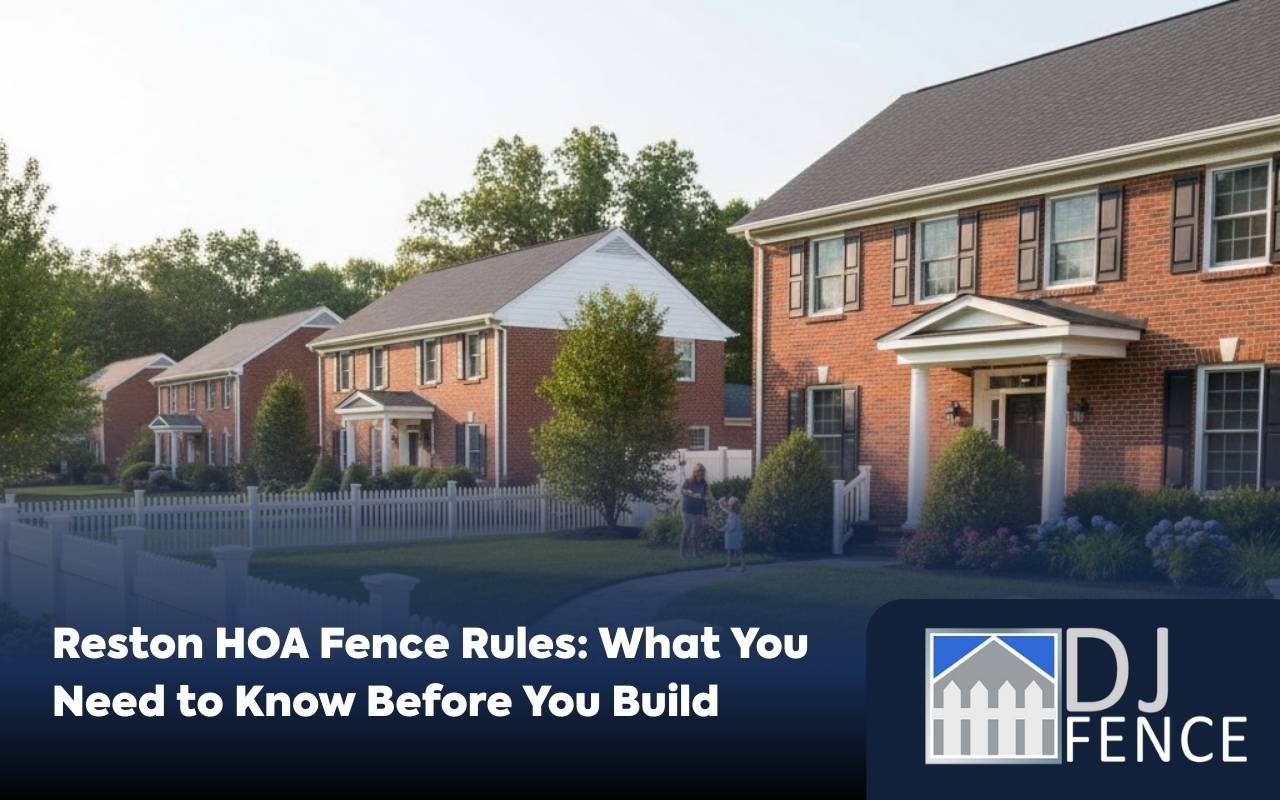 Front yard fence following HOA Fence Rules Reston height guidelines