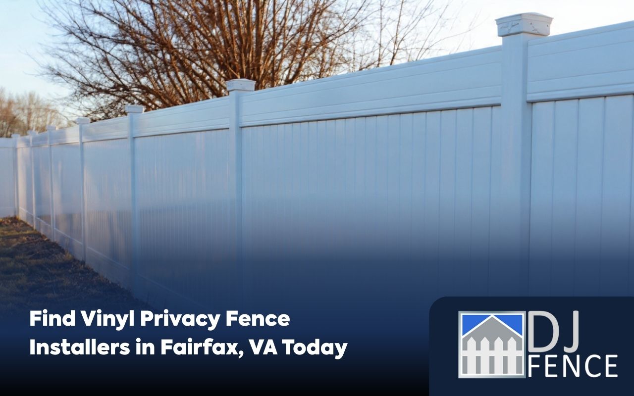 Close-up of privacy panels installed by Vinyl Privacy Fence Installers in Fairfax, VA