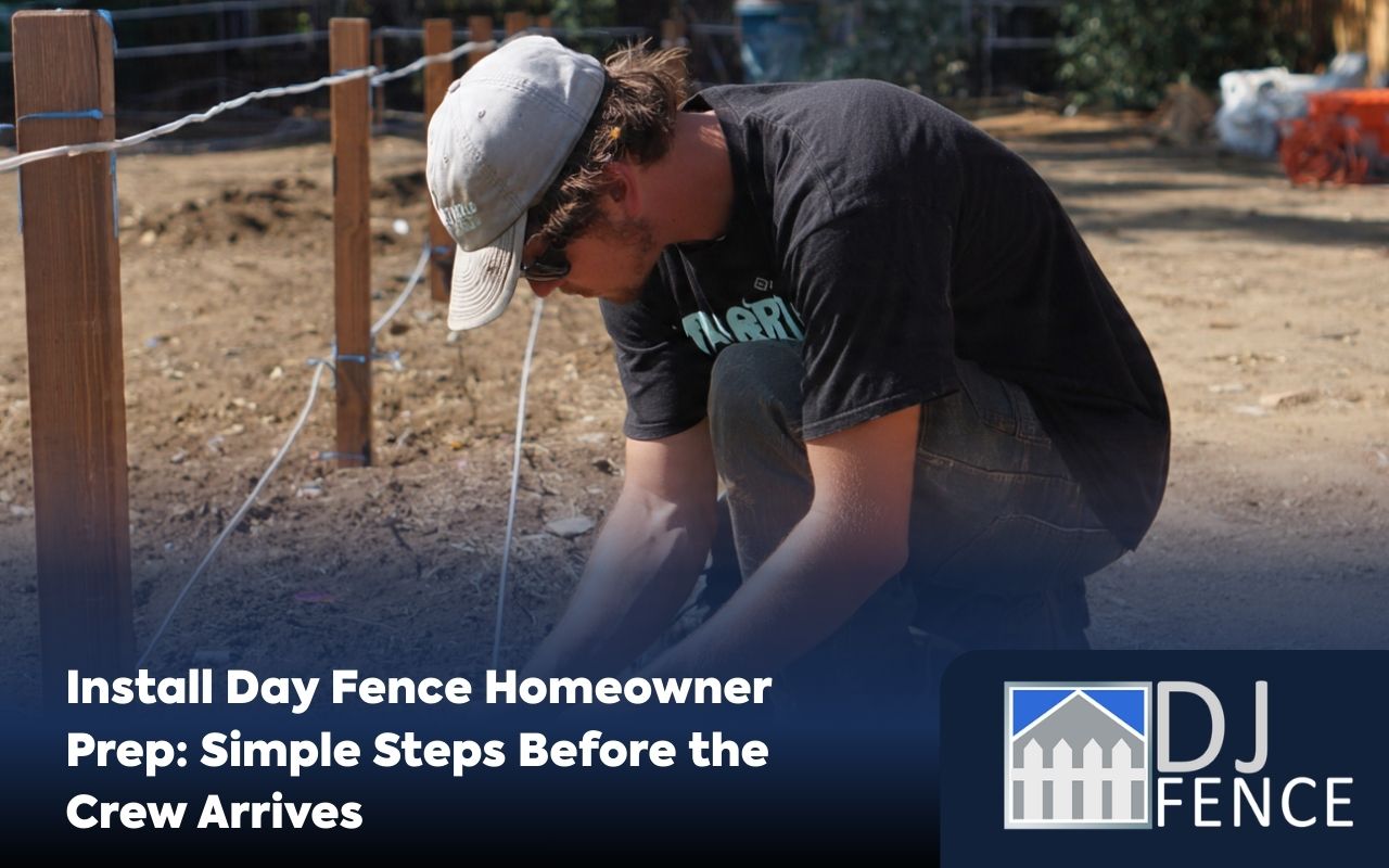 Install day fence homeowner prep with utility lines clearly marked before digging