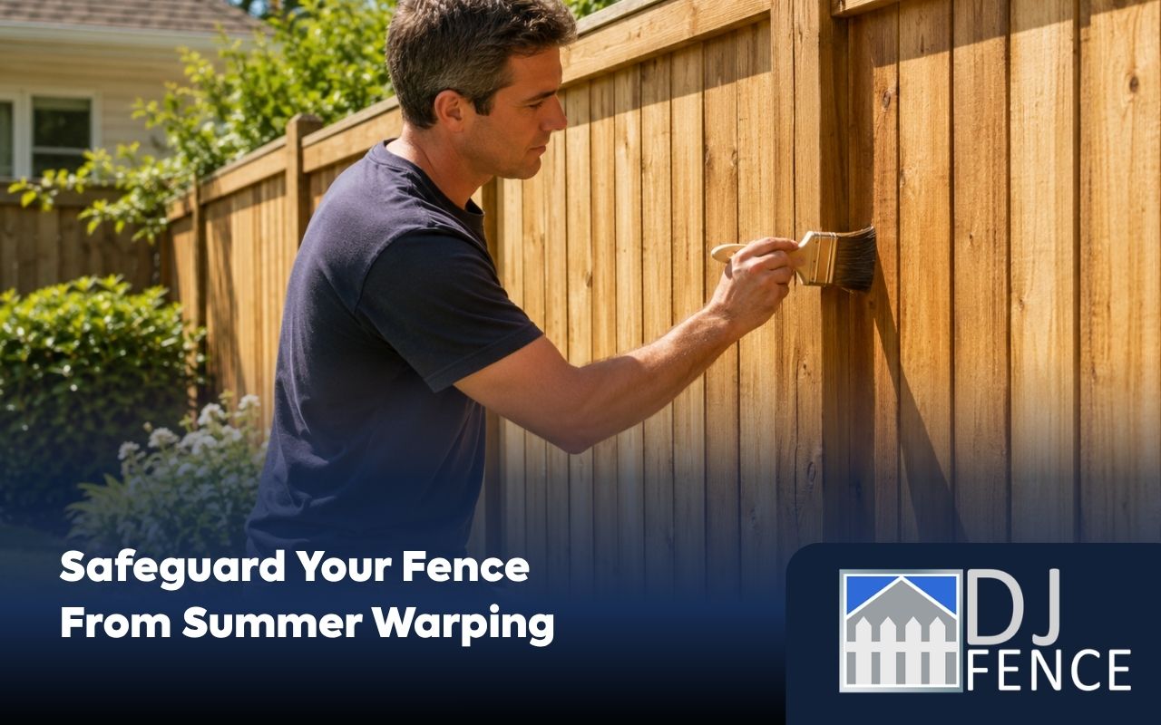 Wood fence care tips to reduce warping during summer heat