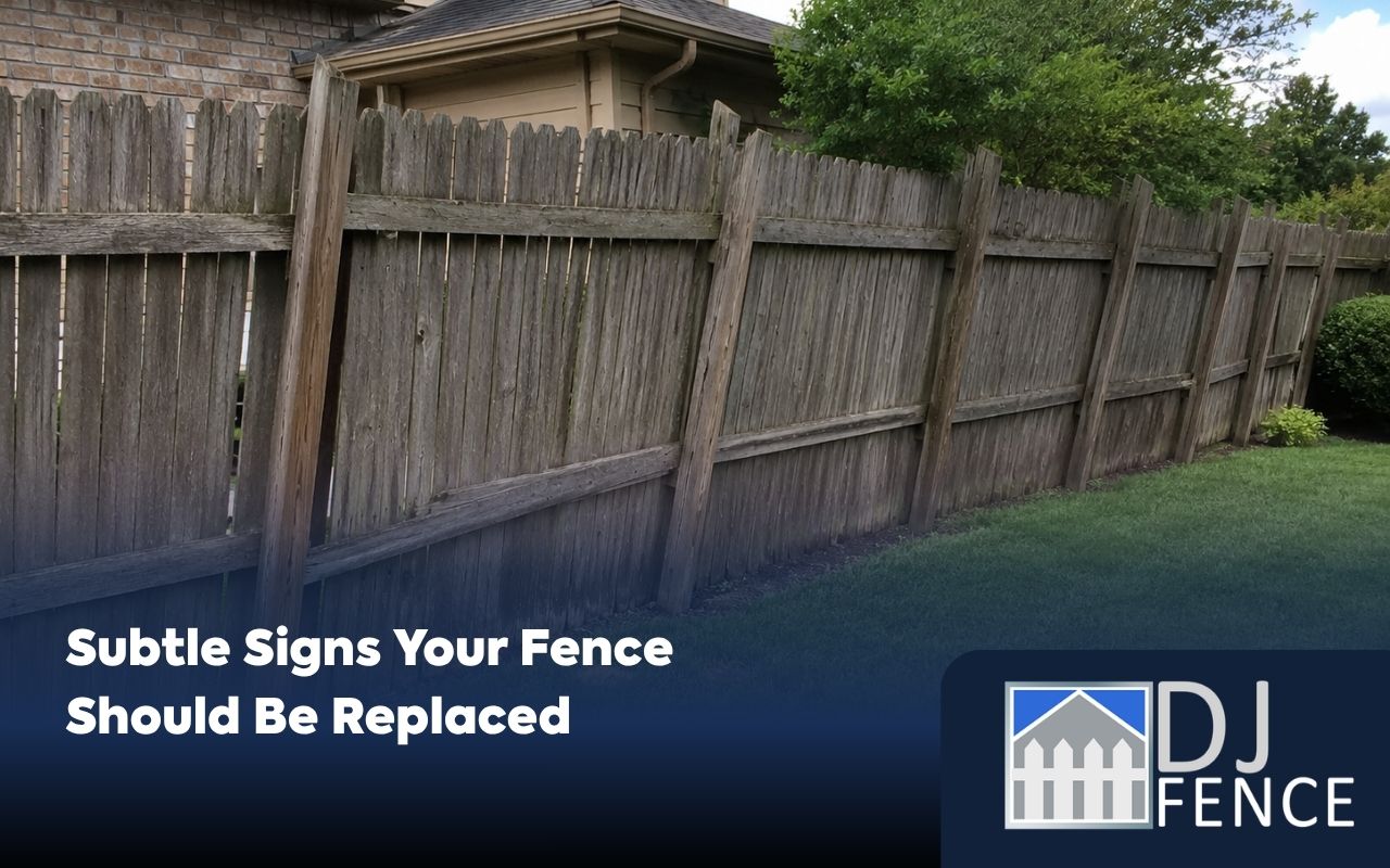 Signs your fence should be replaced when posts begin leaning