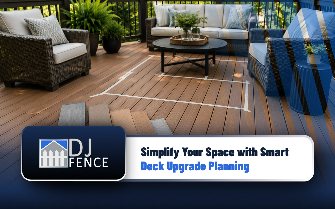 Deck upgrade planning for a comfortable outdoor layout
