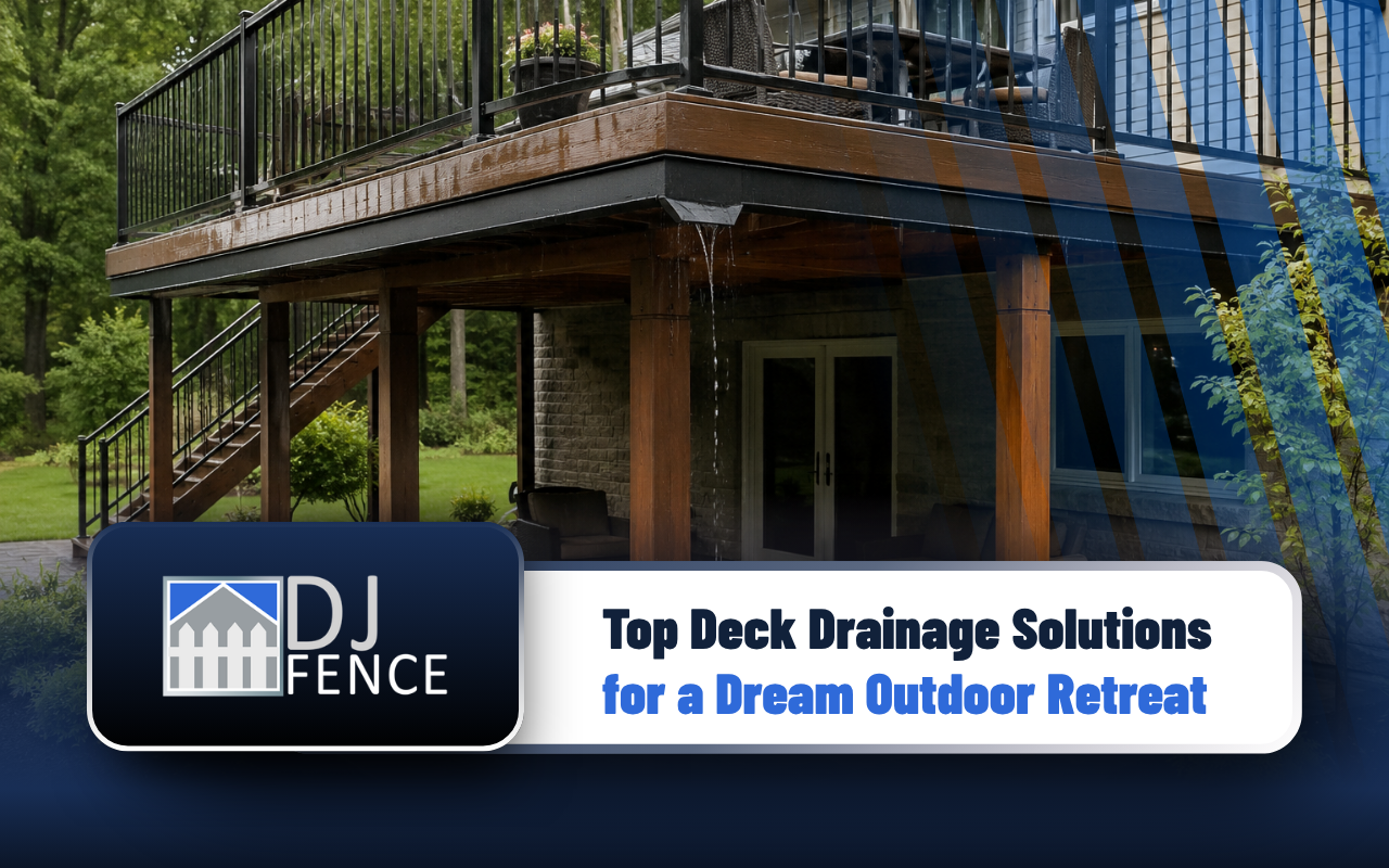 Deck drainage solutions designed to keep an outdoor space dri