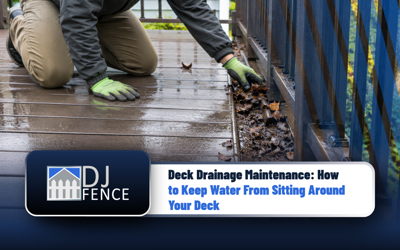 Deck drainage areas being cleared to improve water flow