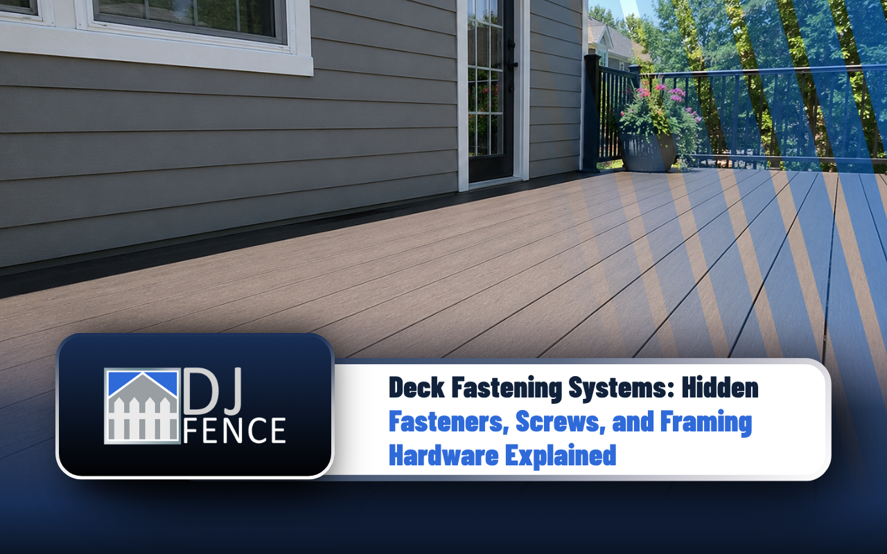 Deck boards installed with hidden fastening hardware