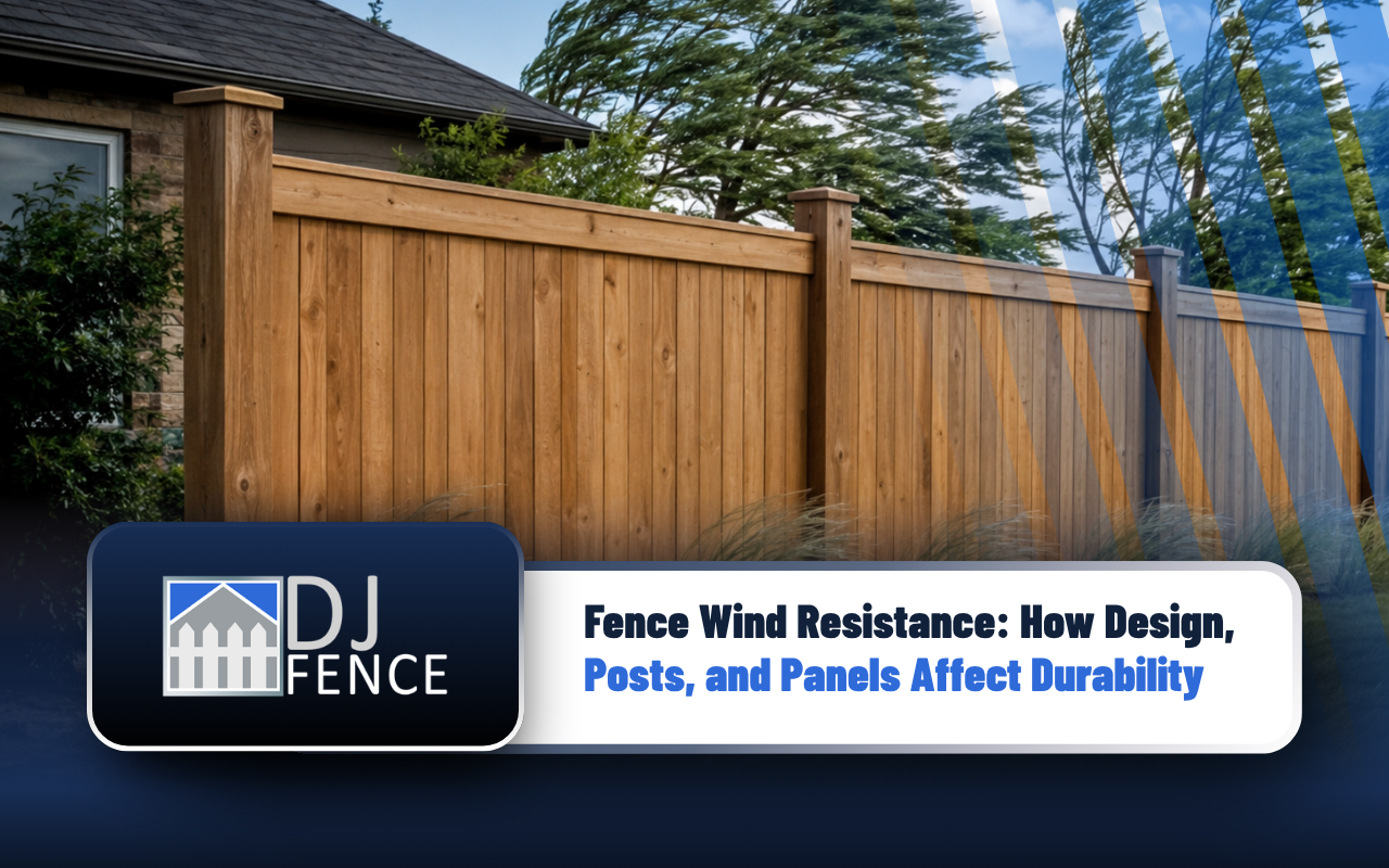Privacy fence with stable posts built for windy conditions